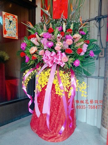 田中鎮花店送花柱玄天上帝聖誕千秋，永靖鄉花店